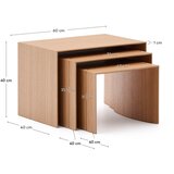 Kave Home Pomoćni stolići u setu 3 kom u dekoru hrasta 40x60 cm Litto – | shoptok.hr