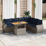 vidaXL 7-dijelni set vrtnih sofa sivi od poliratana | shoptok.hr
