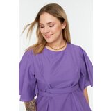 Trendyol Curve Purple Tie Detailed Woven Blouse | ePonuda.com