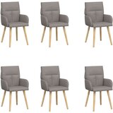  Trpezarijske stolice 6 pcs Tkanina Sivosmeđa 60 x 56 x 96 cm | Eponuda.com