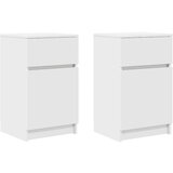 vidaXL Nočna omarica 2 kosa bela 39x35x65 cm inženirski les | Shoptok.si