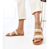 Gemre Beige women's sandals with woven straps Rios | Shoptok.si