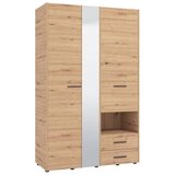 Mömax omara za oblačila leon, barva hrasta, š. 128 cm | Shoptok.si