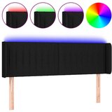 Maison Chic LED posteljno vzglavje - Vzglavna omarica črno 147x16x78/88 cm blago, (22077369) | Shoptok.si