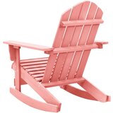 vidaXL Vrtna stolica za ljuljanje Adirondack od masivne jelovine roza | shoptok.hr
