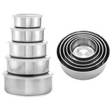  Set od 5 metalnih posuda sa plastičnim poklopcima | shoptok.hr