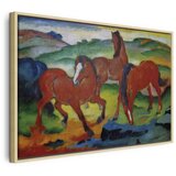  Slika - Franz Marc – The Red Horses (Grazing Horses IV) 60x40 U prirodnom drvenom okviru | shoptok.hr