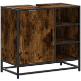 Maison Chic Kopalniška omarica za umivalnik - Umivalniška omarica dimljen hrast 65x33x60 cm inženirski les, (21759034) | Shoptok.si