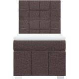 vidaXL Box spring postelja z vzmetnico temno rjava 100x200 cm blago, (21307513) | Shoptok.si