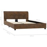  Okvir za krevet od umjetne brušene kože smeđi 120 x 200 cm | Eponuda.com