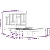  Posteljni okvir bel iz trdne borovine 120x200 cm, (20645690) | Shoptok.si