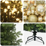  Umjetno božićno drvce s kuglicom 150 cm 150 LED lampica | shoptok.hr