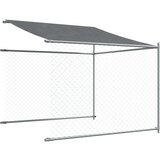  Kavez za pse s krovom i vratima sivi 4x2x2 m pocinčani čelik | shoptok.hr