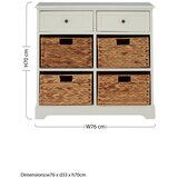 Premier Housewares Slonokoščena komoda iz masivne pavlonije 76x70x33 cm Vermont – | Shoptok.si