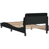  Okvir za krevet Dover crni 100x200 cm od tkanine | Eponuda.com