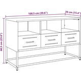 vidaXL TV ormarić crni 100,5x39x60,5 cm čelični | shoptok.hr