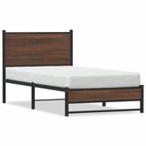 vidaXL Metalni okvir kreveta s uzglavljem smeđa boja hrasta 90x190 cm Cijene