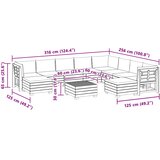  Set vanjskih sofa s jastukom 11 Komad Smeđa Čvrsto drvo akacije | shoptok.hr