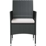  8-dijelna vrtna garnitura od poliratana s jastucima crna | shoptok.hr