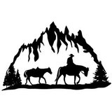 Wallity zidna dekoracija Cowboy-313, 44x70cm, Crna | Eponuda.com
