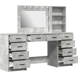  Toaletni stol s ladicama 3 pcs Betonski sivi Konstruirano drvo | Eponuda.com