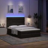  Ottoman krevet s madracima i LED diodama crni 140x200 cm baršun | shoptok.hr