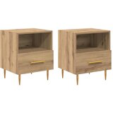  Noćni ormarić 2 pcs Smeđa 40 x 35 x 47,5 cm Konstruirano drvo | shoptok.hr