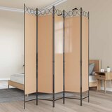  5-Panelni Pregrađivač Bež 200 x 200 cm Tkanina | shoptok.hr