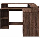  Radni stol LED svjetlima smeđa boja hrasta 130x130x91 cm drveni | Eponuda.ba