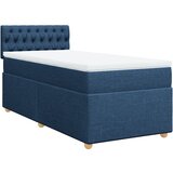 vidaXL Box spring postelja z vzmetnico modra 100x200 cm blago, (21291881) | Shoptok.si