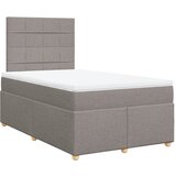 vidaXL Box spring postelja z vzmetnico taupe 120x190 cm blago, (21305694) Cene