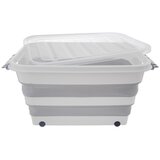 Orion Belo-siva plastična škatla za shranjevanje s pokrovom 54x39x28 cm Kemp – | Shoptok.si