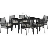  Vrtni set za objed 7 pcs Crna poliratan | shoptok.hr