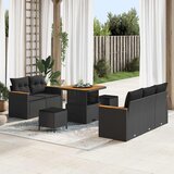  Sjedeća garnitura za vrt 10 kom. 7-Broj sjedala Bež 204 x 179 x 85 cm | shoptok.hr