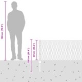  Stupovi ograde 5 kom U-kanal siva 60 cm čelik | shoptok.hr