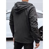 DStreet Men's transitional softshell jacket with hood dark gray | Eponuda.ba