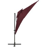  Konzolni vrtni suncobran s dvostrukim vrhom 250 x 250 cm bordo | shoptok.hr