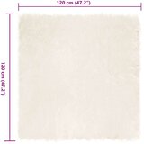 vidaXL lažna ovčja preproga bela 120 x 120 cm poliester | Shoptok.si