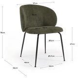 Kave Home Zelen jedilni stol Minna – | Shoptok.si