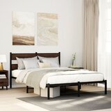 vidaXL Okvir kreveta bez madraca s uzglavljem boja hrasta 140x190 cm | shoptok.hr