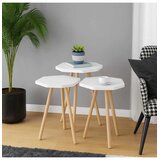 Hanah home set od 3 pomoćna stola Peka-155, beli | Eponuda.com