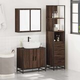 vidaXL 3-dijelni set kupaonskog namještaja boja smeđeg hrasta drveni | shoptok.hr