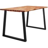  Blagovaonski stol sa živim rubom 140x80x75 cm od drva bagrema | shoptok.hr