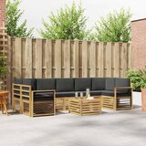  Setovi sofa Čvrsto drvo akacije Antracit 59 x 59 x 37 cm | shoptok.hr