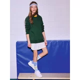 RUSSELL Green children's sweatshirt Raglan - Authentic