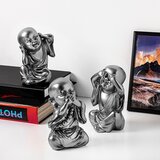 Atelier Del Sofa set dekorativnih figura DON'T SEE - DON'T HEAR-DON'T KNOW 3, 8x6x14 & 9x7x14 cm , 3 komada Cene
