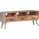 The Living Store TV omarica siva 130x35x51 cm trden robusten mangov les - TV Stojalo, (21374436) Cene