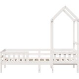  Okvir kreveta s krovom bijeli 75x190 cm od borovine | shoptok.hr