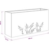  Vrtna saksija Maslinastozelena 100 x 20 x 49 cm Čelična vrata | shoptok.hr