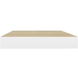 vidaXL plutajuće zidne police 4 kom hrast i bijele 50x23x3,8 cm MDF | shoptok.hr